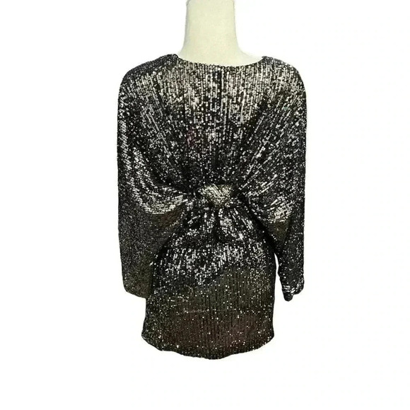 Ramy Brook Black Sequin Cocktail Dress Size XS - Picture 6 of 11